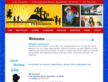 Tablet Screenshot of 4rspreschool.com